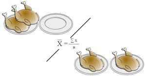 "...si tú te comes dos pollos y yo no me como ninguno, estadísticamente, nos hemos comido un pollo cada uno"